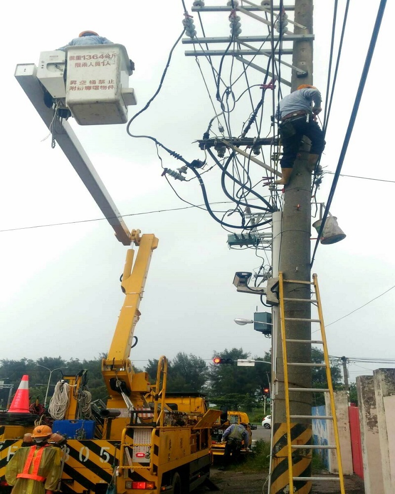 白鹿颱風過境　台電高雄區處全力動員戒備