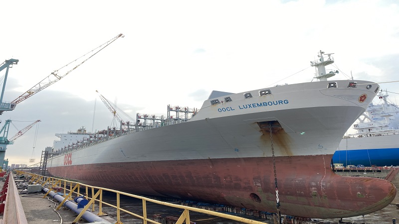 台船公司針對網路流傳「有一艘杭州出發貨櫃輪至台船公司維修一事」　提出說明